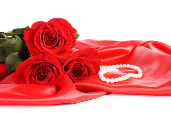 Červená růže izolovaná na bílém — Stock fotografie