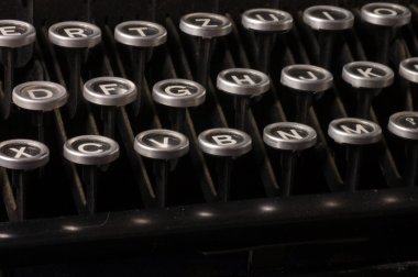 Old typewriter, deadline text clipart