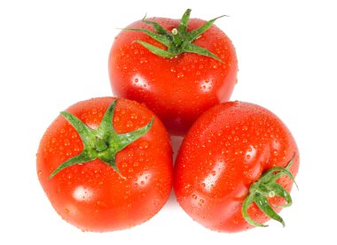 Red tomato isolated on white background clipart