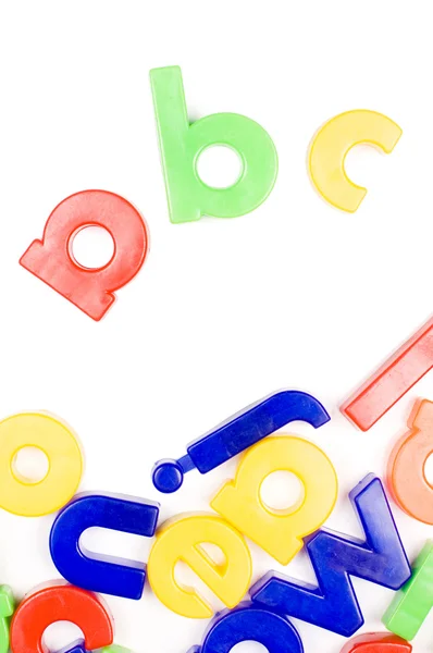 Plastic Engelse letters geïsoleerd op wit — Stockfoto