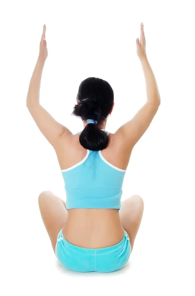 Dziewczyna w jogi poza — Zdjęcie stockowe