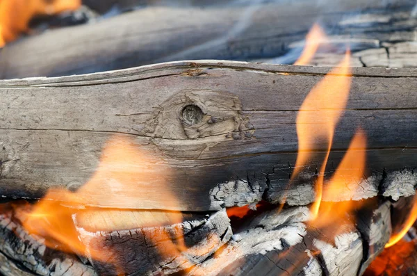 Very hot campfire close up — Stock Photo, Image