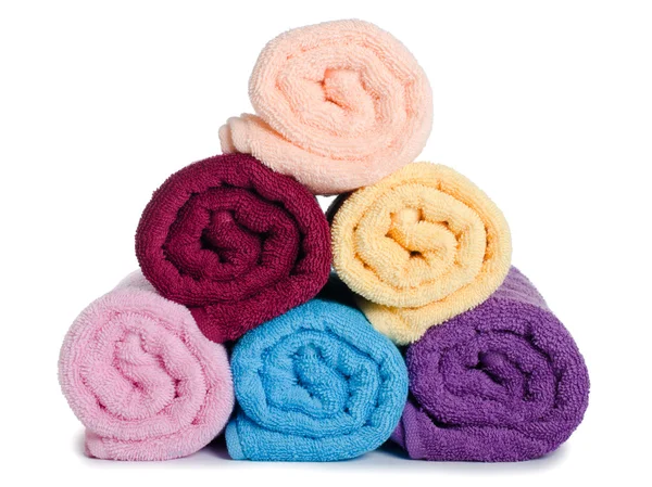 Gli asciugamani a colori combinati — Foto Stock