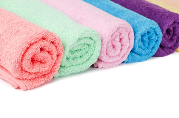 The combined colour towels Stock Image