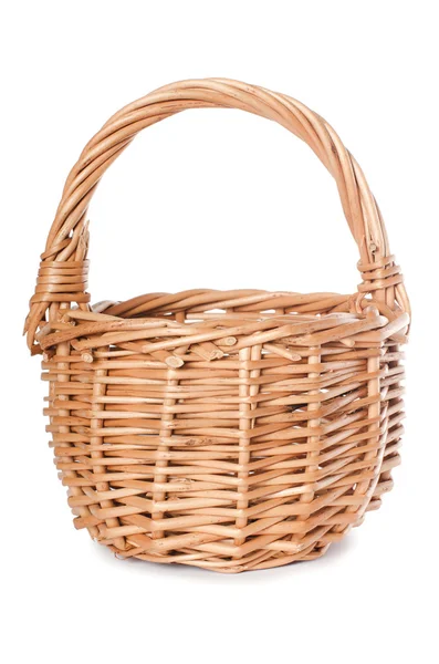 Wattled basket isolated on white background — Stock Photo, Image