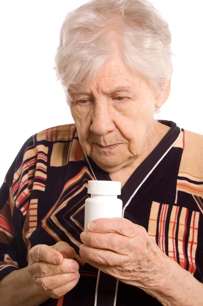Starší žena s tablety — Stock fotografie