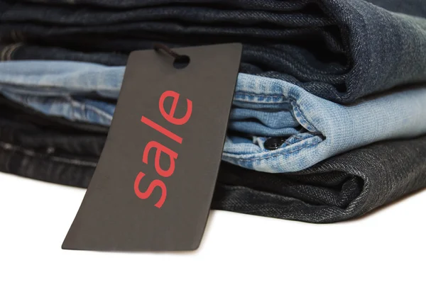 Högen jeans isolerad på vit — Stockfoto