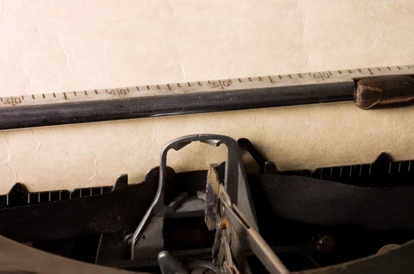 Dettaglio vecchia macchina da scrivere primo piano — Foto Stock
