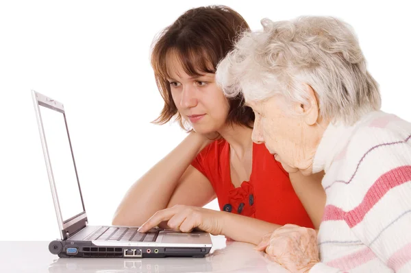Grandmother with the grand daughter — Stock Photo, Image