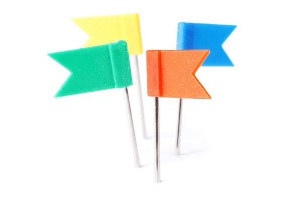 Fechar-se de clipes de papel multicoloridos — Fotografia de Stock