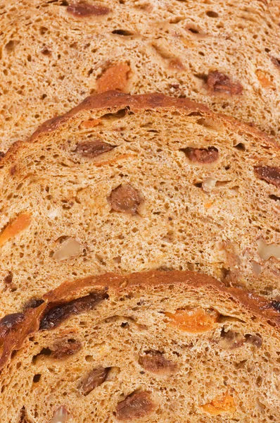 Cut bread with raisin — Stock Photo, Image