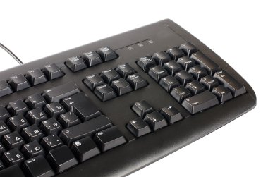 The black computer keyboard isolated clipart