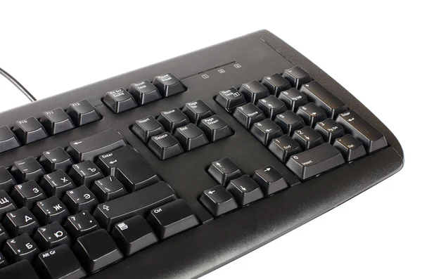 El teclado del ordenador negro aislado —  Fotos de Stock