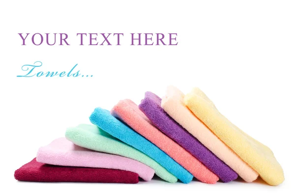 Ręczniki połączeniu kolorów — Zdjęcie stockowe