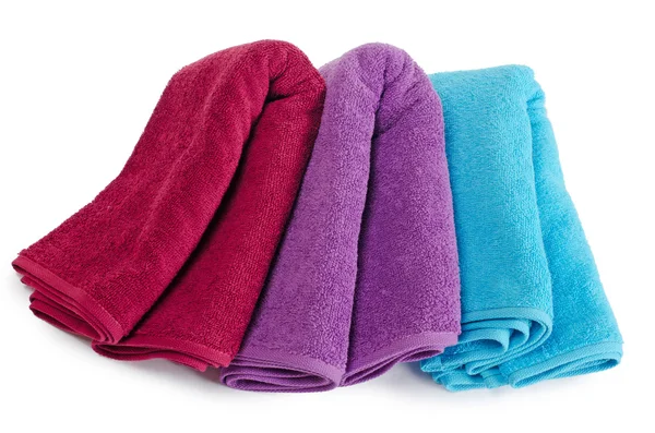 A toalha de cor isolada no branco — Fotografia de Stock