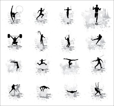 Sport peoples. Vector. clipart