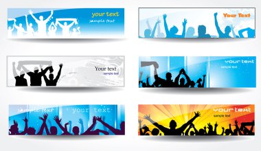 Advertising banners clipart