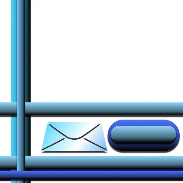 3d comunicação de e-mail — Fotografia de Stock