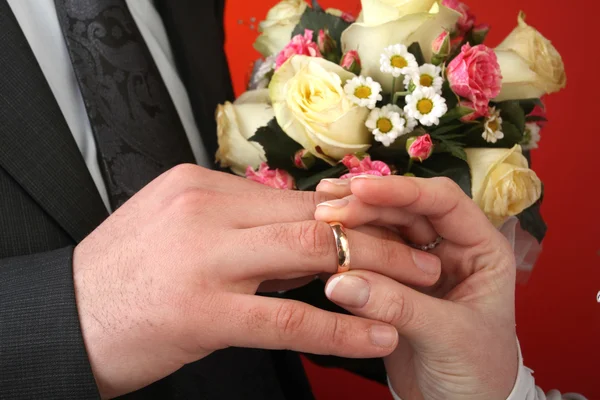 Wedding Ring on Her — Stock Photo, Image