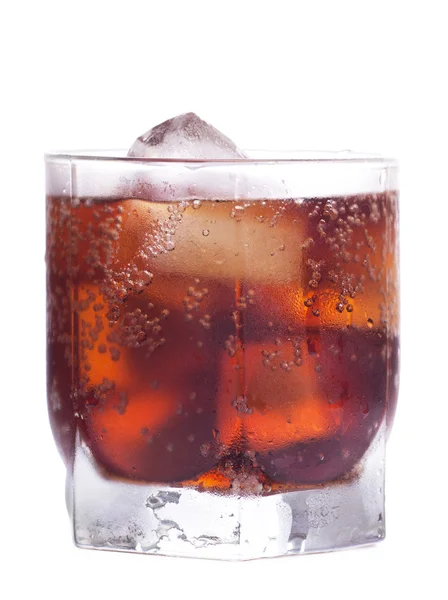 Cola fría con hielo —  Fotos de Stock