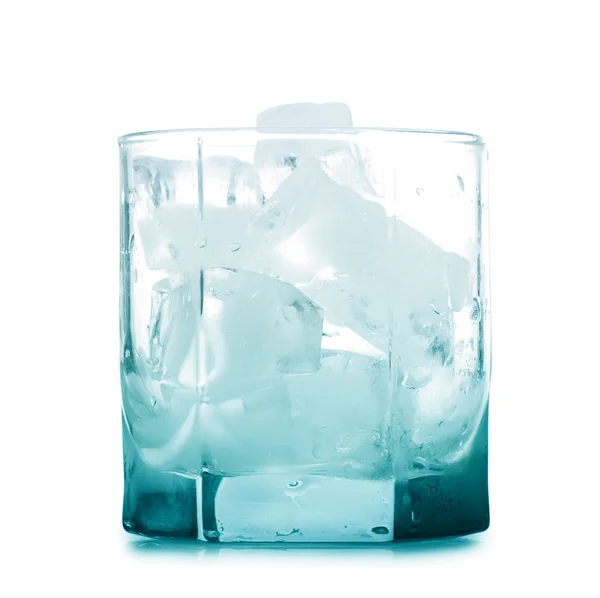 Vidro vazio com gelo — Fotografia de Stock