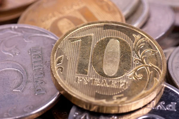 Monedas vista macro —  Fotos de Stock