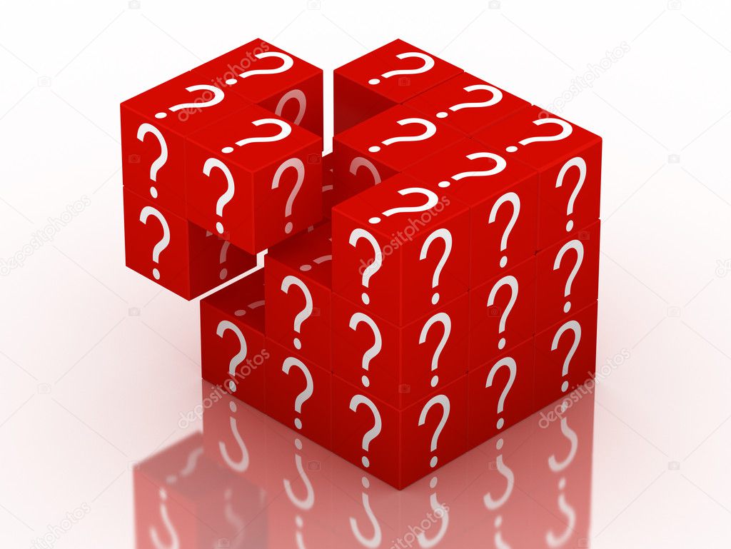 Question and guessing puzzle cube