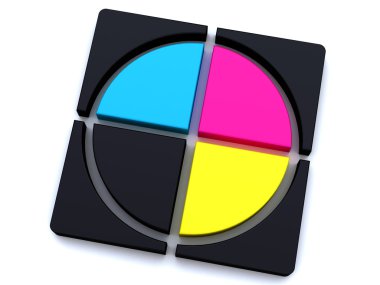 Print colors cmyk symbol clipart