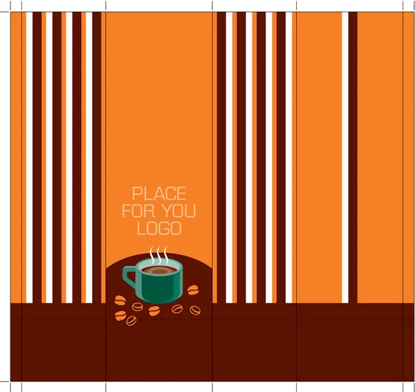 Café-pacote-design-lados-com-linhas —  Vetores de Stock