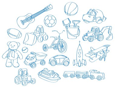 Boy's toys clipart