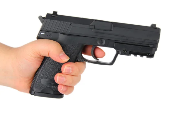 stock image Hand holding a gun