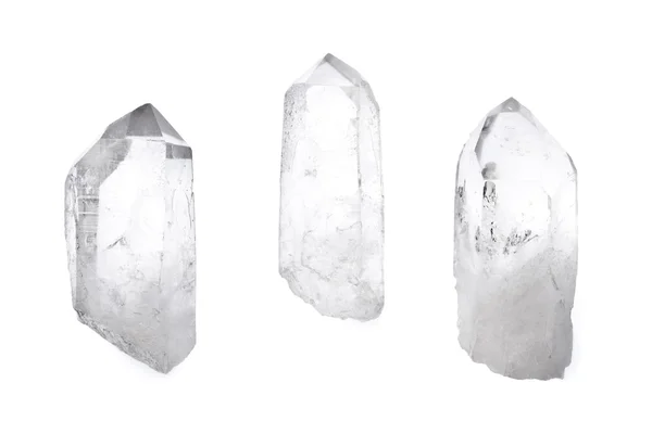Три кварцевых кристалла — стоковое фото