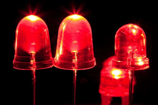 Červené LED diody — Stock fotografie