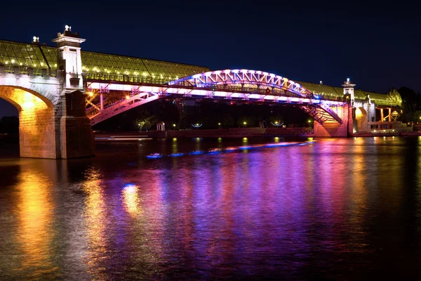 stock image Night city river