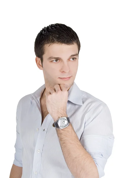 Close-up Portrait of handsome young business man — Stock Photo, Image