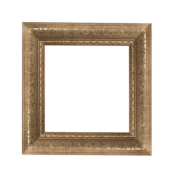 Old antique brown frame over white background — Stockfoto