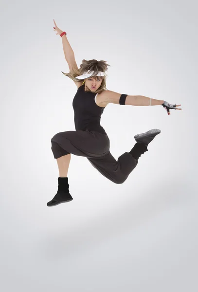 Adolescente bailando breakdance en acción —  Fotos de Stock