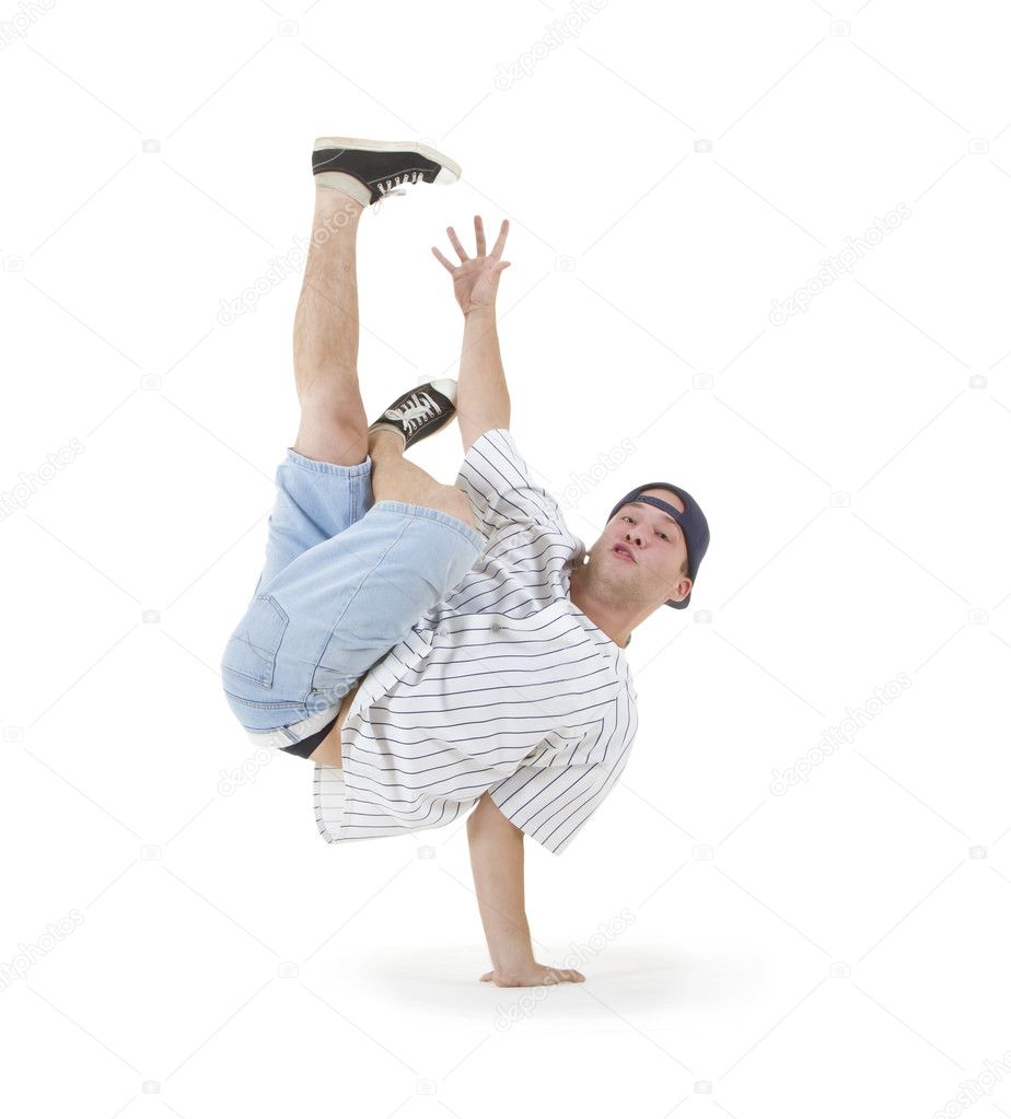 Teenager dancing breakdance in action — Stock Photo © Kurganov #6133066