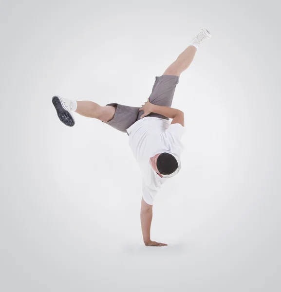 Adolescente bailando breakdance en acción — Foto de Stock