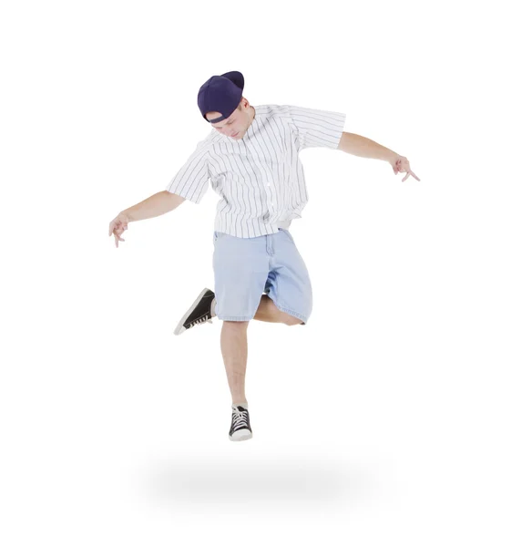 Nastolatka tańczy breakdance w akcji — Zdjęcie stockowe