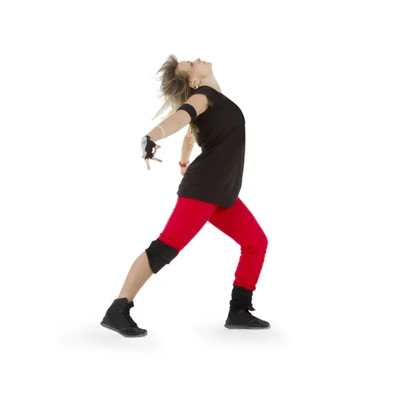Підліток танцює розрив в дії — стокове фото