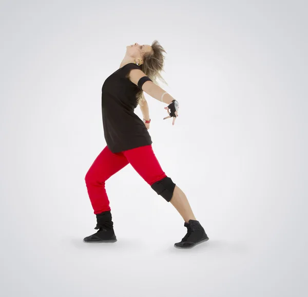 Adolescente bailando breakdance en acción —  Fotos de Stock