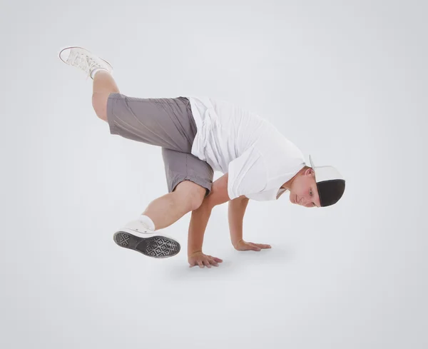 Teenager dancing breakdance in action — Stock Photo, Image