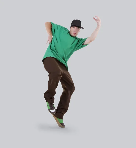 Jeune dansant breakdance en action — Photo