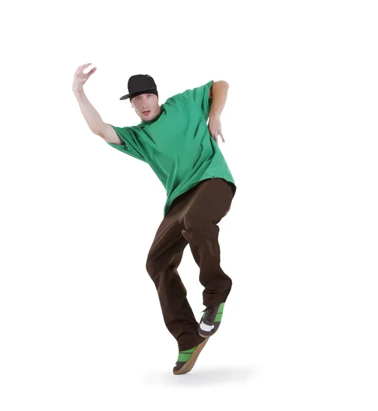 Tiener breakdance dansen in actie — Stockfoto
