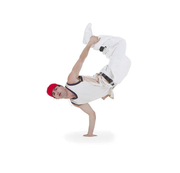 Nastolatka tańczy breakdance w akcji — Zdjęcie stockowe