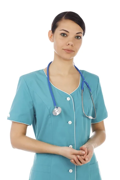 Female medical doctor with stethoscope — Stock Photo, Image