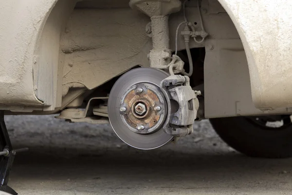 Brake disk and the chassis suspension — Stock Photo, Image