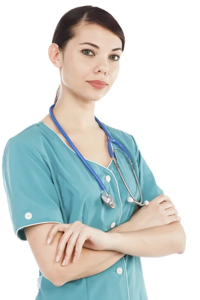 Kadın doktor stetoskop ile portresi — Stok fotoğraf