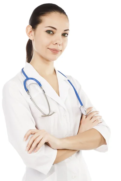 Portrait of female medical doctor with stethoscope — Stock Photo, Image